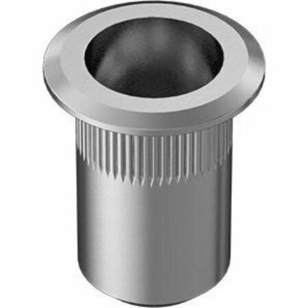 BSC PREFERRED Aluminum Heavy-Duty Rivet Nut M5 x .8 Internal Thread .5-3.3mm Material Thickness, 25PK 94020A375